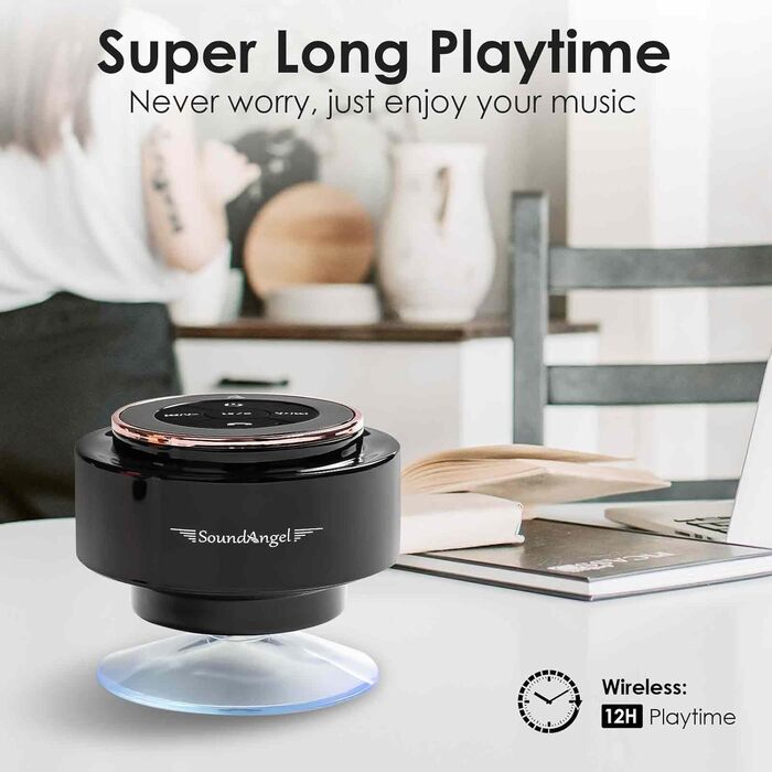 Водонепроникна Bluetooth колонка для душу Xleader з присоскою, портативна музична міні-колонка для ванної кімнати, подарунок для дівчат, хлопців, жінок і чоловіків, колір рожеве золото