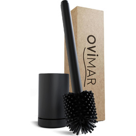 Торцева щітка для унітазу Arosund | Силіконова щітка для унітазу | З вентиляцією | Свободно стояча | Головка щітки для унітазу з нержавіючої сталі | З резервуаром для миючих засобів | Знімний піддон для крапель | Щітка для унітазу (Чорний)