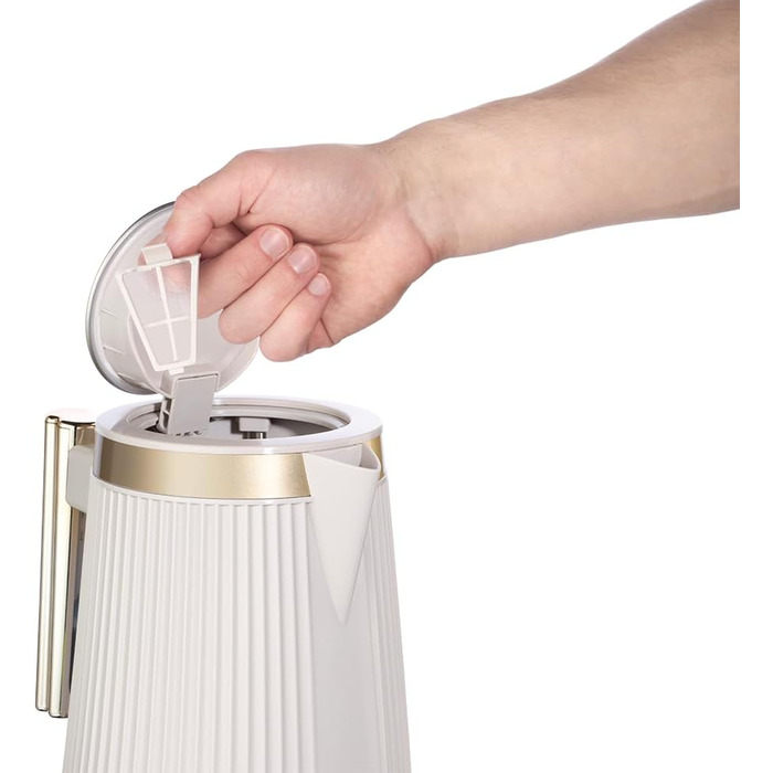 Електричний чайник Russell Hobbs Brontë Stone 1.7L 2400W з матовим дизайном та золотистими акцентами