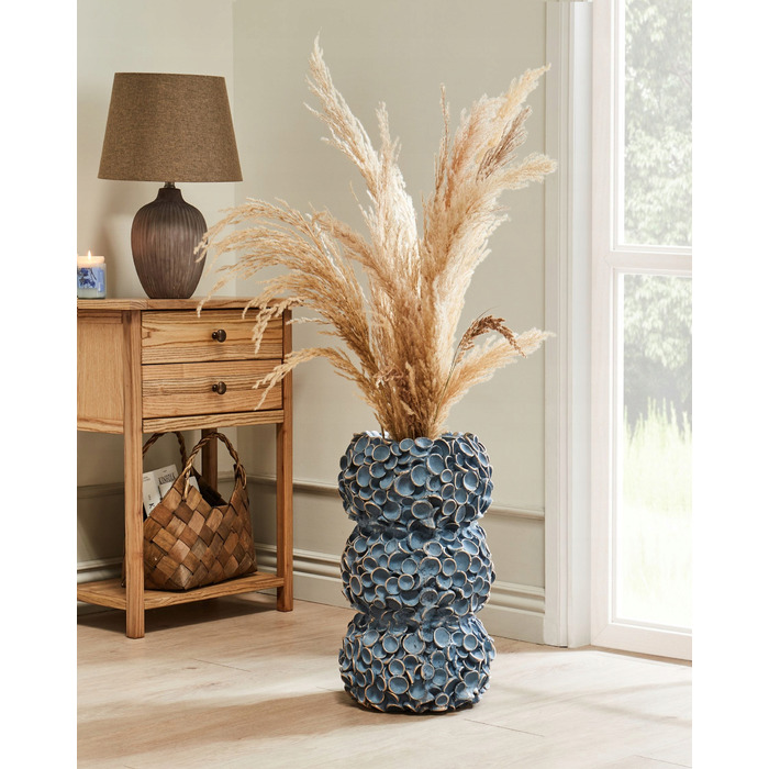 Керамічна ваза для квітів MUZAKI, 52 см, синя