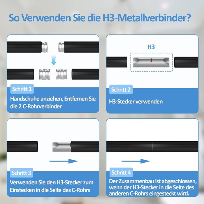 Регульована душова штанга U-подібної/L-подібної форми, 60-92 x 78-196 x 60-92 см, з 12 кільцями для шторки та підпоркою для стелі, чорна. Підходить для ванни/ванної кімнати. Потрібне свердловий монтаж.