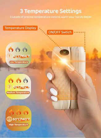 Електричні грілки для рук 2 шт., 2500 mAh, портативні, для рукавичок, 3 режими, USB, для активного відпочинку, кемпінгу, чоловікам та жінкам (персиковий)