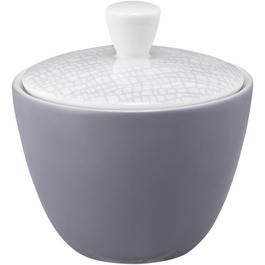 Seltmann Weiden 001.743874 Fashion elegant grey sugar bowl 0.26 L, Porcelain, Grey/White