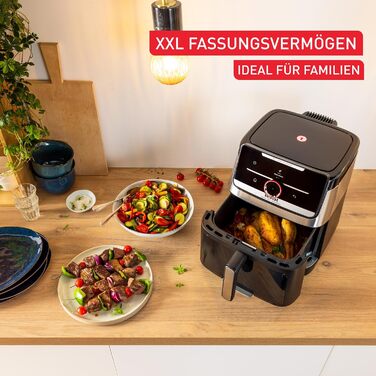 Фритюрниця Tefal Easy Fry Silence 7л з оглядовим вікном, біла (EY8421E0) - аерофритюрниця з тихим режимом, 10 програм, до 8 порцій