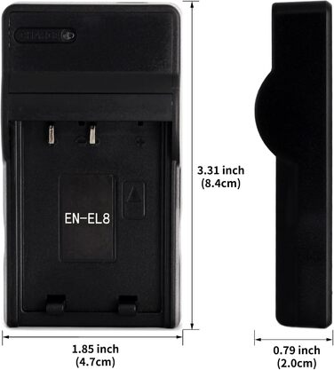 Зарядний пристрій EN-EL8 USB для камер Nikon Coolpix S52c, P1, P2, S1, S2, S3, S5, S50, S50c, S51, S51c, S52, S6, S7, S7c, S8, S9
