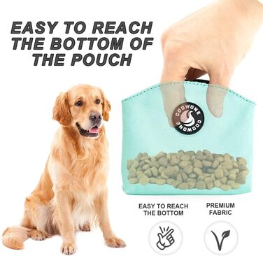 Сумка для ласощів для собак COOWONE, з магнітною застібкою, 900D Oxford, для дресирування та прогулянок (м'ятний колір)