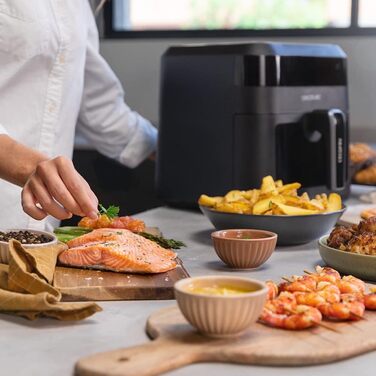 Cecotec 6L Hot Air Fryer Cecofry Experience Window 6000. 1300 W, PerfectCook Technology, adjustable temperature, window, touch control panel, 9 modes, timer, black | Window