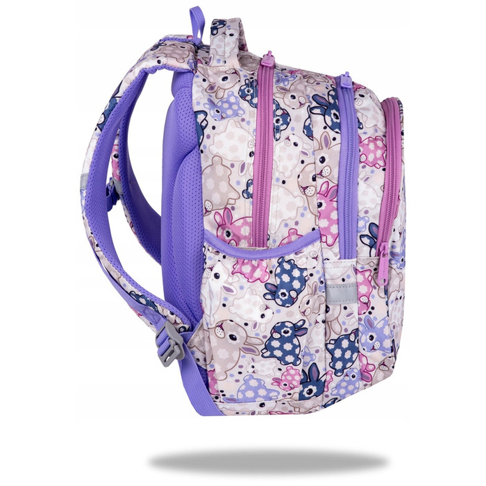 Великий багатокамерний шкільний рюкзак CoolPack (A4), білий багатоколірний
