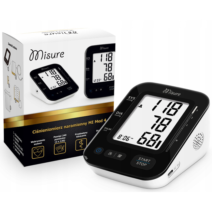Автоматичний тонометр на плече Misure MI Med 4 з індикатором аритмії, LCD-дисплеєм, чохлом та USB