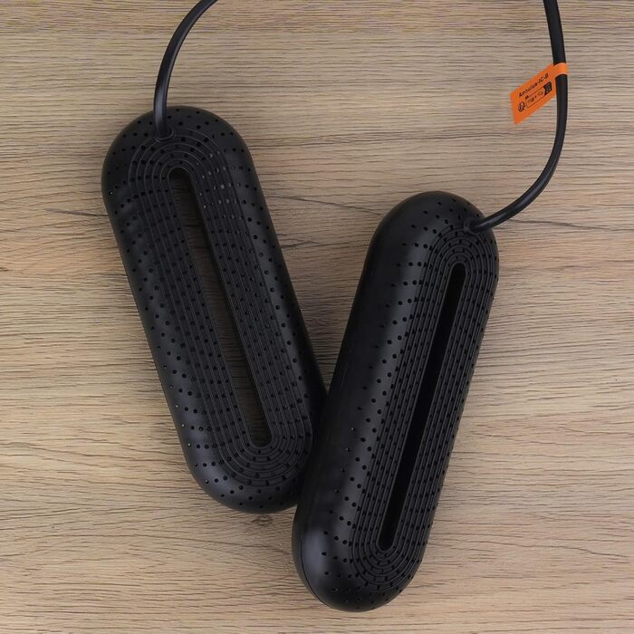 Електричний сушильник для взуття та черевиків з таймером, тихий, видаляє запахи, чорний, з EU-штекером