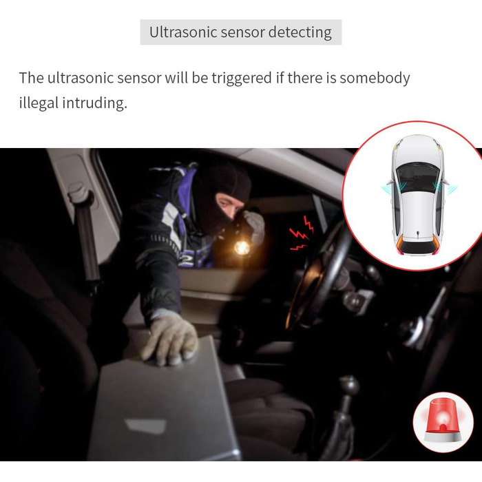 Двостороння автосигналізація EASYGUARD EC203 з LCD-пейджером, ультразвуковим та ударним датчиком, 12В