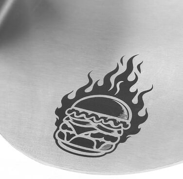 Пресс для бургерів COM-FOUR® Ø 14 см з нержавіючої сталі 430, Burger Smasher - прес для рівних котлет, придатний для миття в посудомийній машині, Fleischbeschwerer ідеально підходить для гриля та сковороди