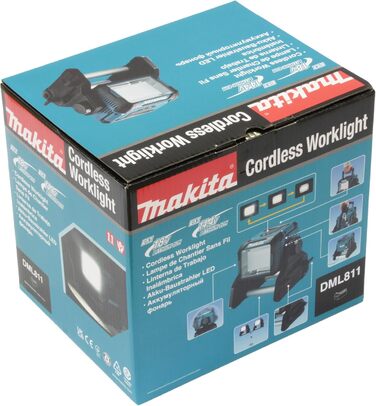 Світлодіодний прожектор Makita DML811 14,4-18В/230В, 3000 люмен, IP65, 3 режими яскравості, поворотний на 240°, без акумулятора та зарядного