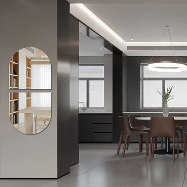 Акрилові дзеркала наклейки на стіну - безпечні, самоклеючі, для макіяжу, фітнесу, дитячої кімнати та декору (2 шт.)