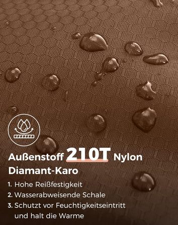 Спальний мішок KingCamp для 2 осіб з фланелі, зимовий, теплий, 3-4 сезони, з 2 подушками, для кемпінгу, подорожей та активного відпочинку на природі