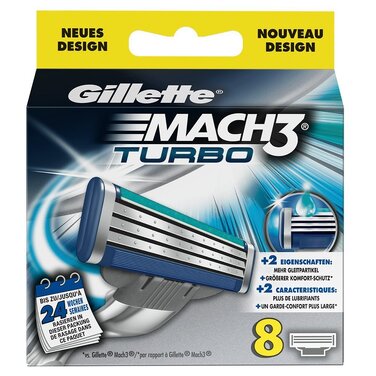 Смінні леза для бритви Gillette MACH3 Turbo, 8 штук