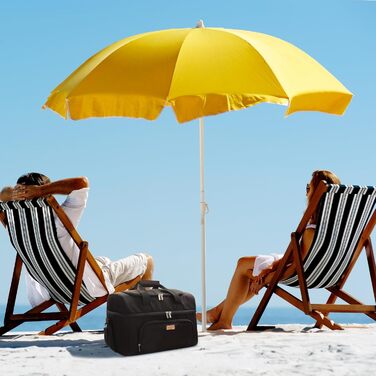 Термосумка LifeWit 23L для пікніка, пляжу, роботи та подорожей (темно-сірий)