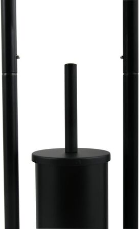 Набір для унітазу MSV Bad Serie Abby з висувним контейнером для щітки, чорний