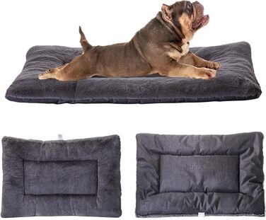 Килимок для собак Petschat, лежанка для маленьких собак, двосторонній килимок для котів, суперм'яка ковдра для собак з водовідштовхувальним дном для використання в приміщенні та на вулиці (76 x 51 x 3 см, темно-сірий)
