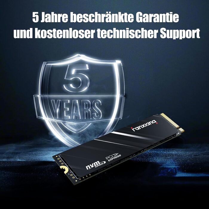 SSD накопичувач Fanxiang 1TB NVMe PCIe Gen3 QLC з SLC кешем для ігор, 3500 МБ/с (читання), 2500 МБ/с (запис), внутрішній SSD для ПК та ноутбука