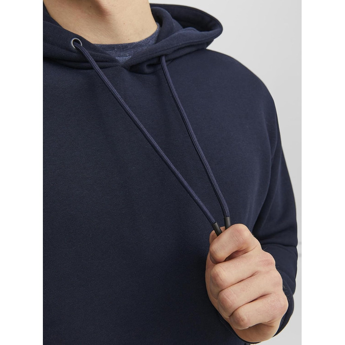 Чоловічий худі Jack & Jones однотонний з капюшоном, колір Navy Blazer