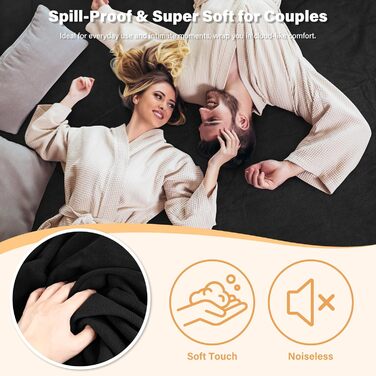 Водонепроникний плед для собак і котів, миючий, 125 x 75 см (203 x 152 см), чорний. Плед-накидка для собак, котів, для подорожей, на диван, захисний, м'який