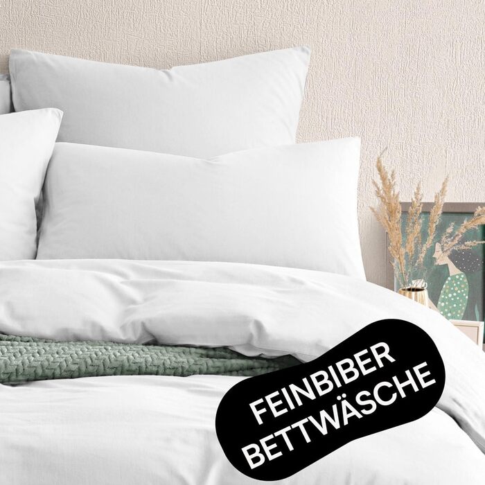 Seralino Bio Percale Bedding 135x200 Beige Taupe | Percale Bedding Set 135x200 including pillowcase 80x80 | soft stonewashed bedding 135 x 200 | with zipper | Bedding 135x200 Organic Cotton