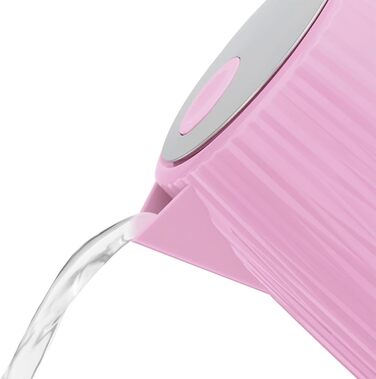 Russell Hobbs Kettle [1.7L 2400W] Eden White, Stainless Steel Accents (removable scale filter, push-button lid opening, water level indicator, illuminated switch, BPA free) Teakettle 27360-70 (Raspberry)