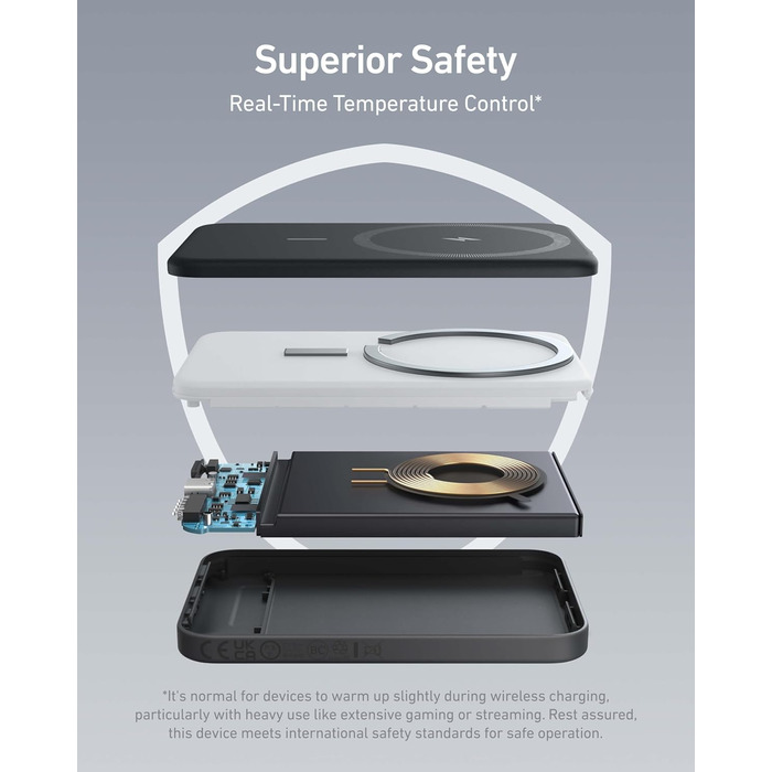 Anker MagGo 5000mAh Powerbank з магнітним з'єднанням (iPhone 13/12), чорний