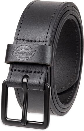 Чоловічий шкіряний ремінь Dickies з плетеним тисненням (34-36, Чорний)