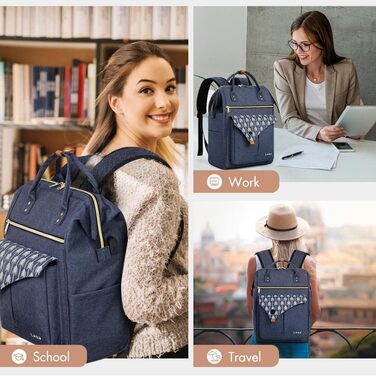 Рюкзак Lekesky для жінок: шкільний, для ноутбука 15.6