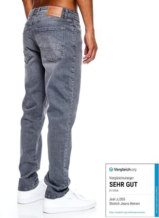 Чоловічі джинси JEEL Regular Fit Straight Cut Stretch 36W/32L сірі