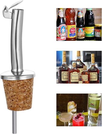 Набір виливників для пляшок Incutex (5 шт.) з пробками та щіткою для чищення. Підходять для олії, спиртних напоїв, вина, лікеру, оцту