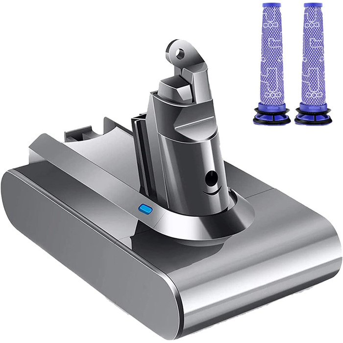 Замінний акумулятор Dyson V6 6000mAh (DC58, DC62, DC59, DC61, DC72, DC74, SV03, SV05, SV06, SV07, SV09) + 2 фільтри