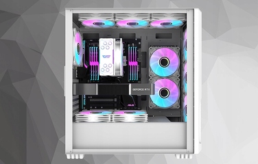 Кулер для процесора darkFlash Z4 Pro Mist White, 4-pin PWM, 5V 3-pin aRGB