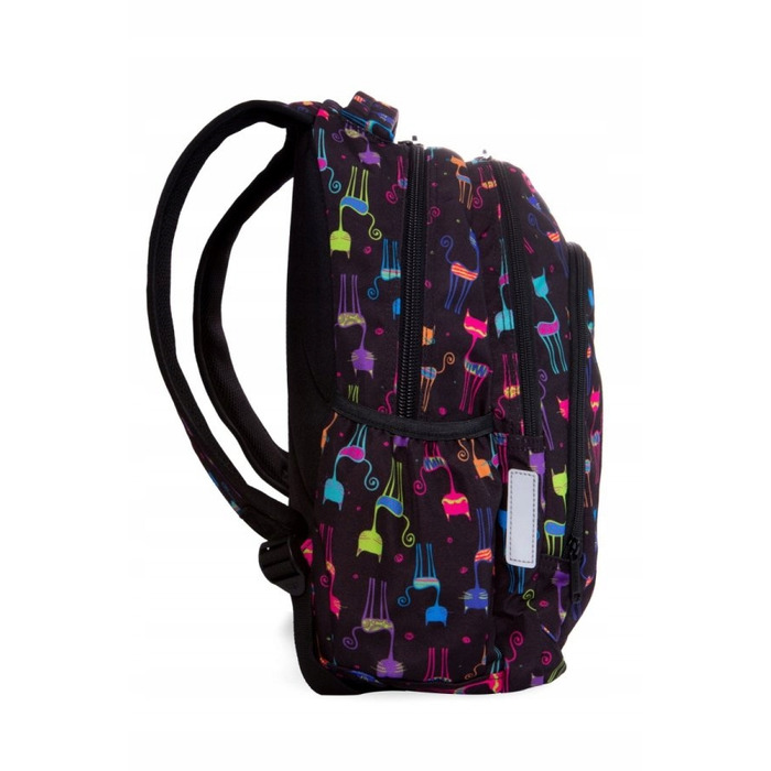 Багатовідсіковий шкільний рюкзак CoolPack, чорний/багатоколірний, 23 л
