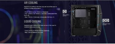Ігровий корпус AeroCool KLAW ATX, загартоване скло, RGB підсвітка, 3 RGB вентилятори, чорний