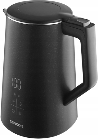 Електричний чайник Sencor SWK0600, 2200 Вт, 1.7 л, з регулюванням температури, чорний