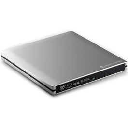 Зовнішній Blu-ray привід techPulse120 USB 3.0 3D Slim: запис та читання BDXL, M-Disc, DVD, CD для ноутбука, MacBook, Windows, MacOS, сріблястий