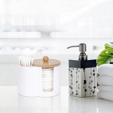 Тримач для ватних паличок та дисків, пластиковий органайзер для ванної кімнати