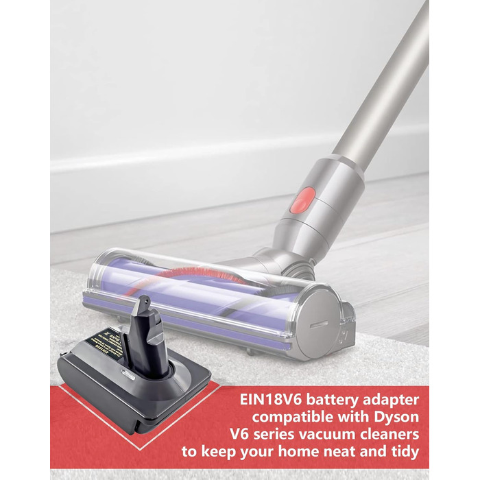 Адаптер Dyson V7 V8 для акумулятора Makita 18V Li-Ion до пилососів Dyson V7 V8 Animal Fluffy Motorhead, EIN18V6