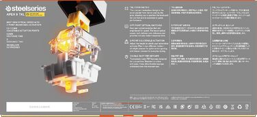 SteelSeries Apex 7 - Механічна ігрова клавіатура з OLED дисплеєм - QWERTZ (оптичні перемикачі, TKL, американська клавіатура)