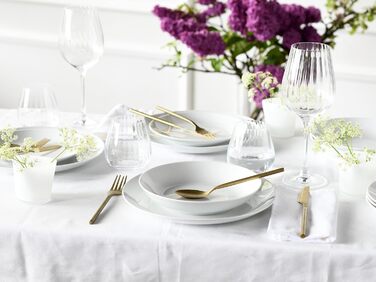 CreaTable Серія Luna Weiss: 12-частинний набір посуду з порцеляни для 6 осіб (набір тарілок)