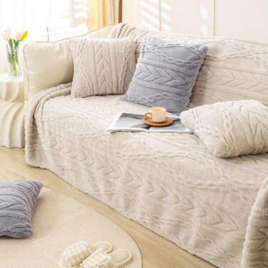 Плюшева ковдра з штучного хутра YUSOKI, 127 x 152,4 см, тепла та м'яка, Sherpa Fleece, для ліжка, крісла, дивана, спальні (Блакитно-зелений)