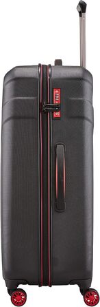 Чемодан Travelite Vector 77 см, L, з TSA замком, 103 л, чорно-червоний