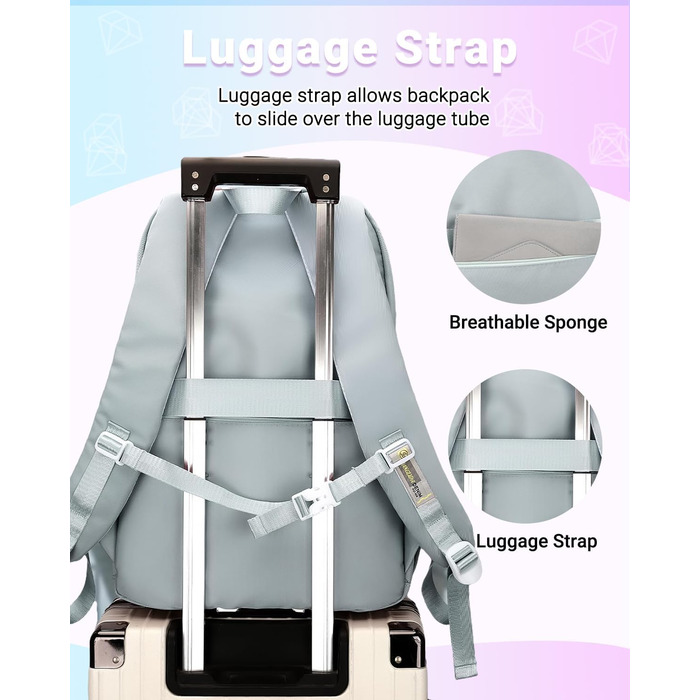 Дитячий рюкзак для дівчаток Kinderrucksack: 32L, для 2-10 класу, легкий, з дихаючою спинкою та м'якими лямками | З нагрудним ременем | Рюкзак для школи, підлітка 8+