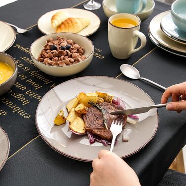 Набір керамічного посуду Vancasso NAVIA (16 предметів) для 4 осіб, набір посуду з тарілок, салатників та мисок, кераміка, природа