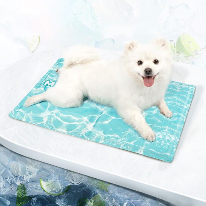 Pawtasy Cooling Mat for Dogs and Cats, Cooling Blanket for Dogs, Cooling Pad with Non-Toxic Gel, Self-Cooling Cooling Mat for Pets, Cooling Dog Mat - M 65 x 50 cm
