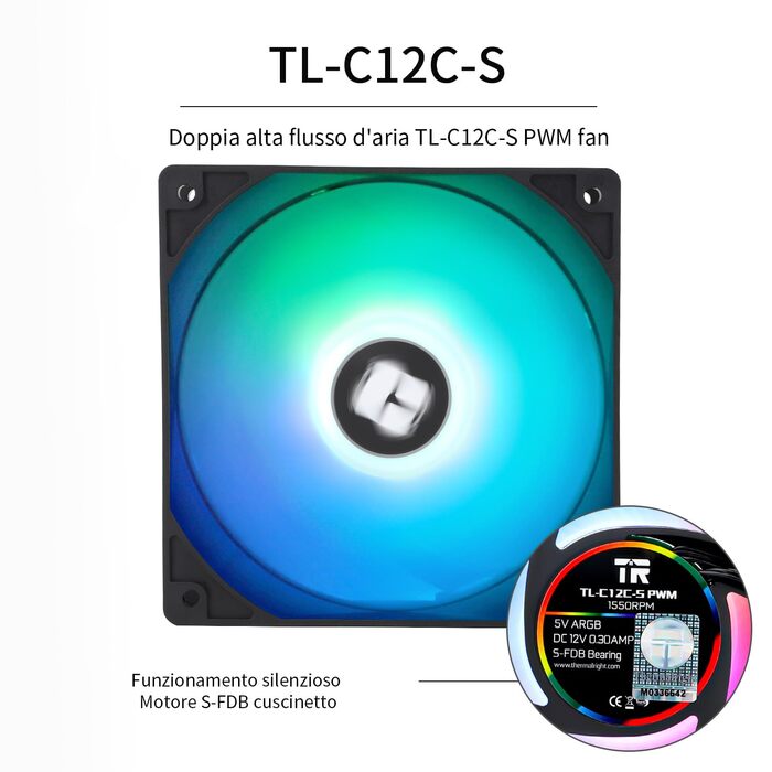 TR Peerless Assassin 120 SE ARGB: Кулер для CPU з RGB підсвічуванням, 6 heatpipes, Dual 120mm вентилятор, для AMD AM4/AM5 та Intel 1700/1150/1151/1200