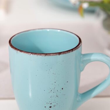 Набір посуду Vancasso Navia 16 предметів, кераміка, блакитний, вінтажний стиль